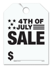 4th Of July Sale - Fluorescent Jumbo Mirror Hang Tags - 5 Color Options (50 per pack) (White)