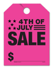 4th Of July Sale - Fluorescent Jumbo Mirror Hang Tags - 5 Color Options (50 per pack) (Pink)