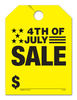 4th Of July Sale - Fluorescent Jumbo Mirror Hang Tags - 5 Color Options (50 per pack) (Yellow)