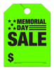 Memorial Day Sale - Fluorescent Jumbo Mirror Hang Tags - 5 Color Options (50 per pack) (Green)