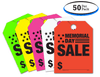 Memorial Day Sale - Fluorescent Jumbo Mirror Hang Tags - 5 Color Options (50 per pack)