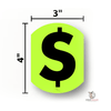 4 Inch Bubble Digits - Vinyl Window Sticker Numbers (Fluorescent Green and Black) (12 per pack)