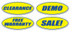 Oval Slogan Car Window Stickers (Blue on Yellow) (12 per pack)