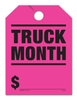 Truck Month - Fluorescent Jumbo Mirror Hang Tags - 5 Color Options (50 per pack) (Pink)