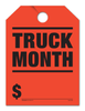 Truck Month - Fluorescent Jumbo Mirror Hang Tags - 5 Color Options (50 per pack) (Orange)