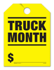 Truck Month - Fluorescent Jumbo Mirror Hang Tags - 5 Color Options (50 per pack) (Yellow)
