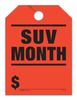 SUV Month - Fluorescent Jumbo Mirror Hang Tags - 5 Color Options (50 per pack) (Orange)