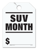SUV Month - Fluorescent Jumbo Mirror Hang Tags - 5 Color Options (50 per pack) (White)