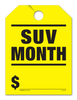 SUV Month - Fluorescent Jumbo Mirror Hang Tags - 5 Color Options (50 per pack) (Yellow)