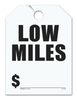 Low Miles - White Jumbo Mirror Hang Tags - 5 Color Options (50 per pack)