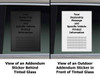 Outdoor Blank White Addendum - Exterior Car Window Stickers - 8.5" x 11" 