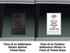  Outdoor Blank White Addendum - Exterior Car Window Stickers - 5.5" x 8.5"