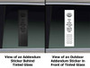  Outdoor Blank White Addendum - Exterior Car Window Stickers - 2.8" x 11"