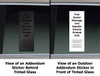  Outdoor Blank White Addendum - Exterior Car Window Stickers - 4.25" x 11"
