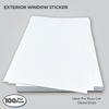 Outdoor Blank White Addendum - Exterior Car Window Stickers (100 sheets per pack)