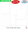 Outdoor Blank White Addendum - Exterior Car Window Stickers (100 sheets per pack)