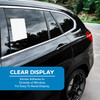 Exterior Self-Adhesive Buyers Guides - Blank Front - Text on Back - Outside / Outdoor (100 per pack) - Clear Display
