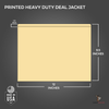 Custom Printed Buff Heavy Duty Deal Jackets (100 Pack) - Measurements