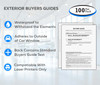 Outdoor Buyers Guides - As Is Or Dealer Warranty - With Lines - Stick To Outside Of Window (100 Per Pack) - Bullet Points
