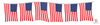 American Flag Pennants Streamer (4 Mil Polyethylene or Supreme Cloth)