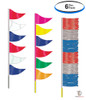 Ground Pennants - 6-Foot-Tall Pole (6 Per Pack)