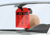 Fluorescent Red As Is - No Warranty - Car Mirror Hang Tags (50 Per Pack) - On Rearview Mirror
