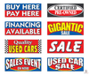 Used Car Sale Giant Fabric Banners (12 Feet x 4.5 Feet)