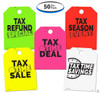 Tax Time Sale - Tax Refund Special - Car Mirror Hang Tags (50 Per Pack)