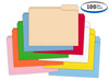 Blank 3 Tab File Folders - All Colors (100 Pack)