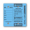 Blue Donkey Key Tags (Laminated Self-Protecting Dealer Key Tags) (125 Per Box with Metal Rings)