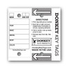 White Donkey Key Tags (Laminated Self-Protecting Dealer Key Tags) (125 Per Box with Metal Rings)