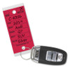 Red Donkey Key Tags (Laminated Self-Protecting Dealer Key Tags) (125 Per Box with Metal Rings)