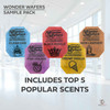 Wonder Wafers - Top 5 Scents Sample Pack of Air Fresheners (15 Pack)