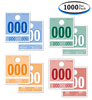 Color Car Service Dispatch - Number Hang Tags (1000 Per Pack)