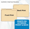 Custom Printed 3 Tab File Folders (100 Per Pack) - Printing Options