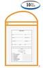 Orange Neon Stitched Work Order Job Ticket Holders (10 Per Pack)