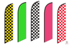 Swooper Banner Flags - Checkered and Solid Color (1 per pack)