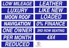 Slogan Automotive Window Stickers (Blue & White) (12 per pack)