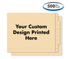 Custom Printed Extended Tab Manila File Folders - Color Code (500 Pack)