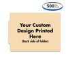 2 Sided Custom Printed Extended Tab Manila File Folders - Color Code (500 Pack)