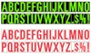 Alphabet Letters - Outdoor Window Glass Vinyl Stickers (12 Per Pack)