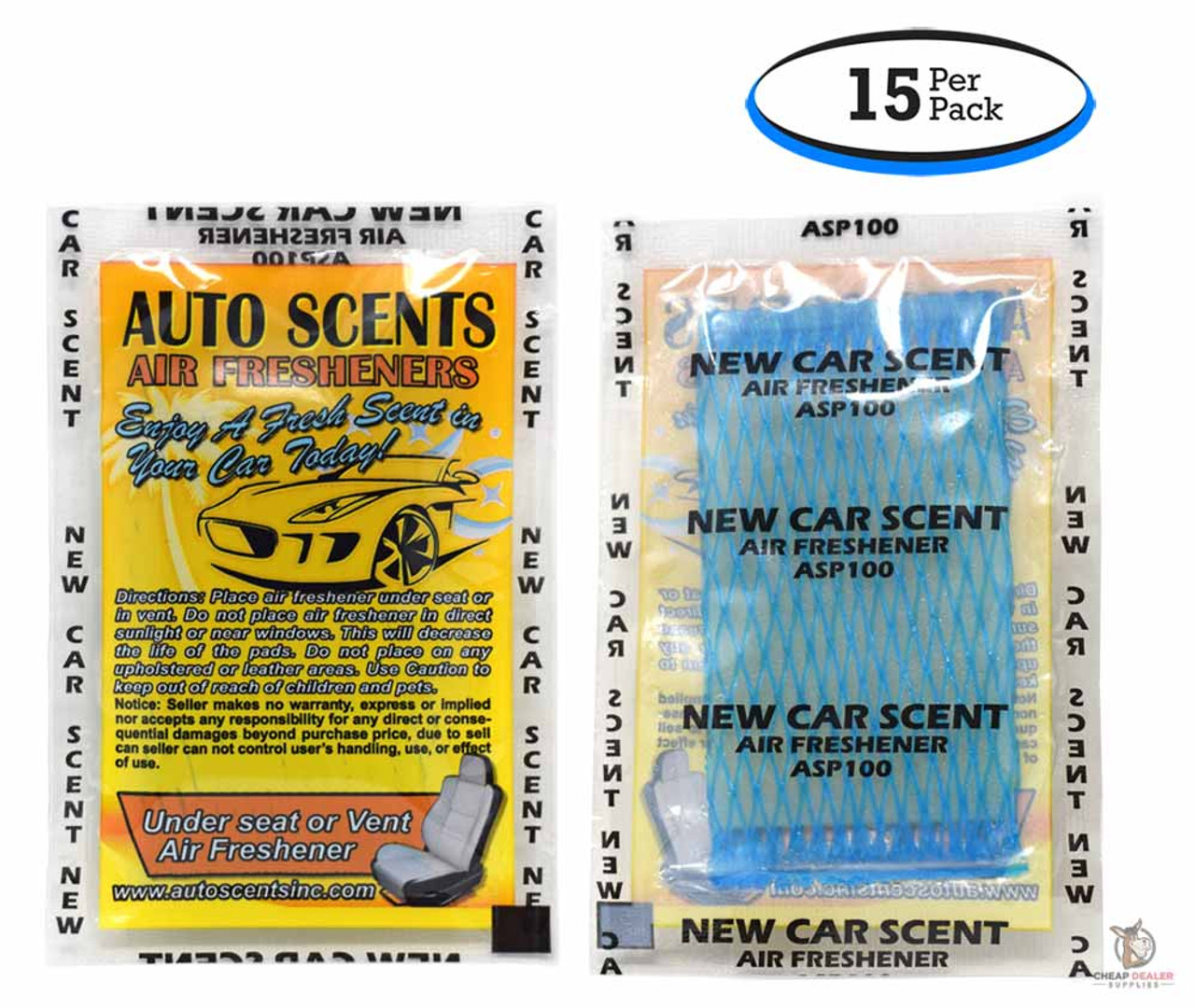 Individually Wrapped Car Air Freshener Pad Packs