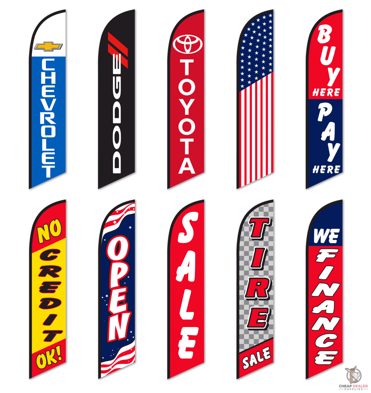 Swooper Banner Flags Brands Slogans Car Dealers