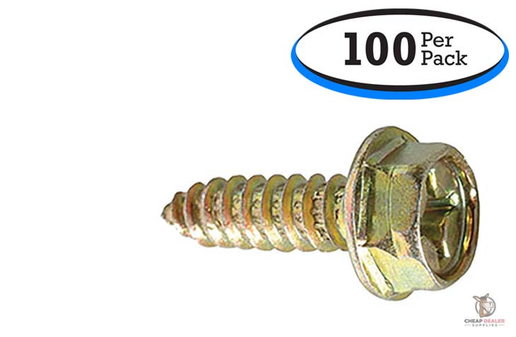 Slotted Hex Washer Head License Plate Screws - 14x3/4 Inch, Choose Quantity & Finish 3 thumbnail image