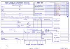Vehicle Inventory Cards #797 NEW (front) (DUAS-305-1)