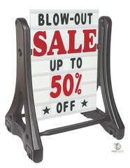 Rolling Deluxe Swinging Sidewalk Sign (45 Inches Tall - 2 Sided)