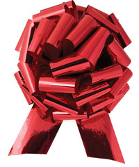 14" Red Metallic Car Bows (10 per pack)