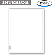 Blank White Interior Window sticker main image, 8.5" x 11"
