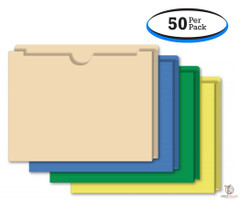 1" Expandable - Heavy Duty Deal Jacket - Blank Folder (50 Per Pack)