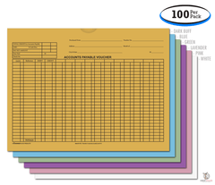 Accounts Payable Voucher Envelopes (Form #DSA-540) (Multiple Colors) (100 per pack)